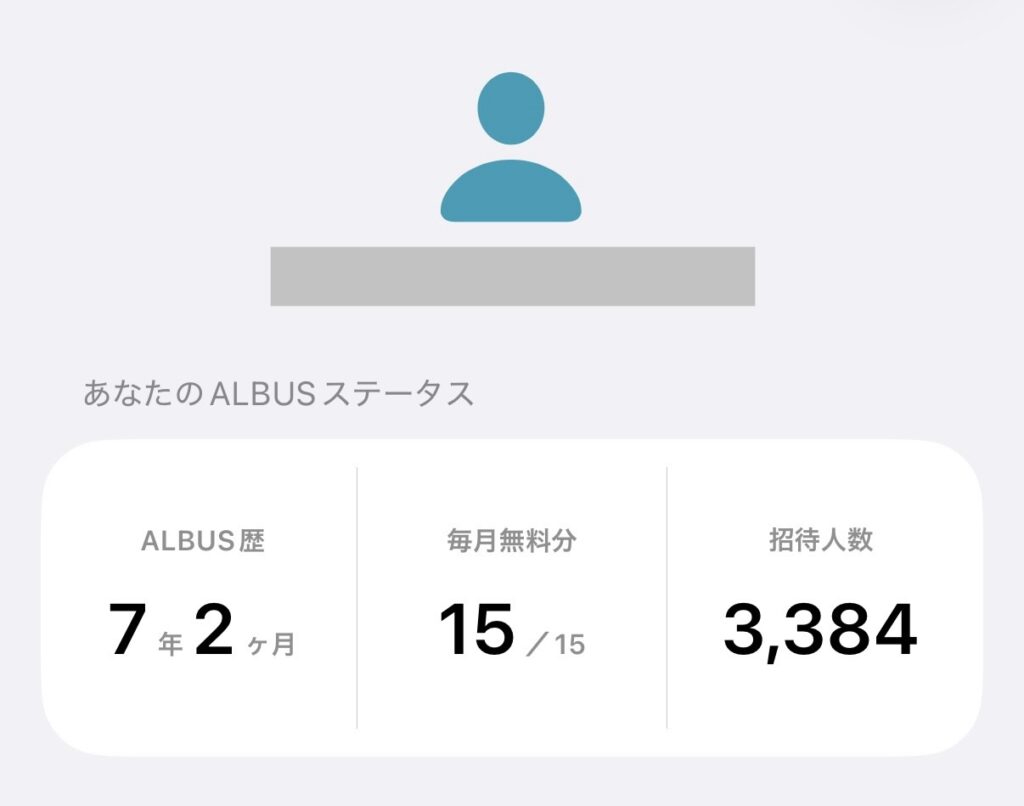 アルバスの招待人数