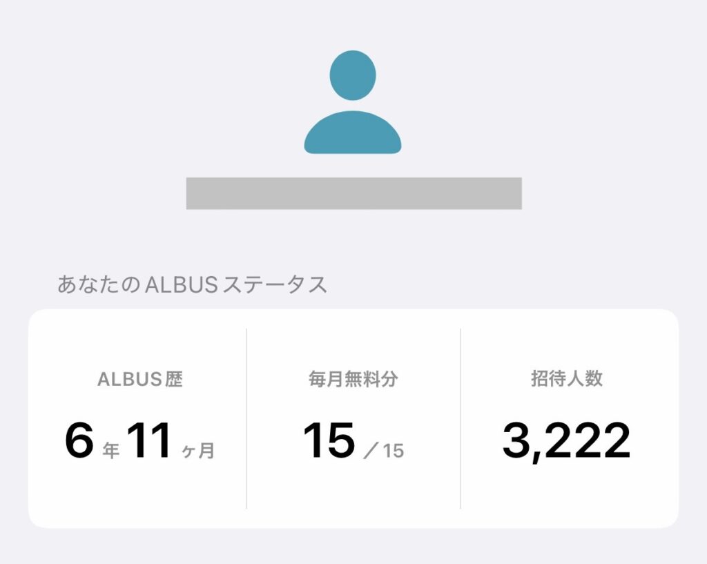 アルバスの招待人数